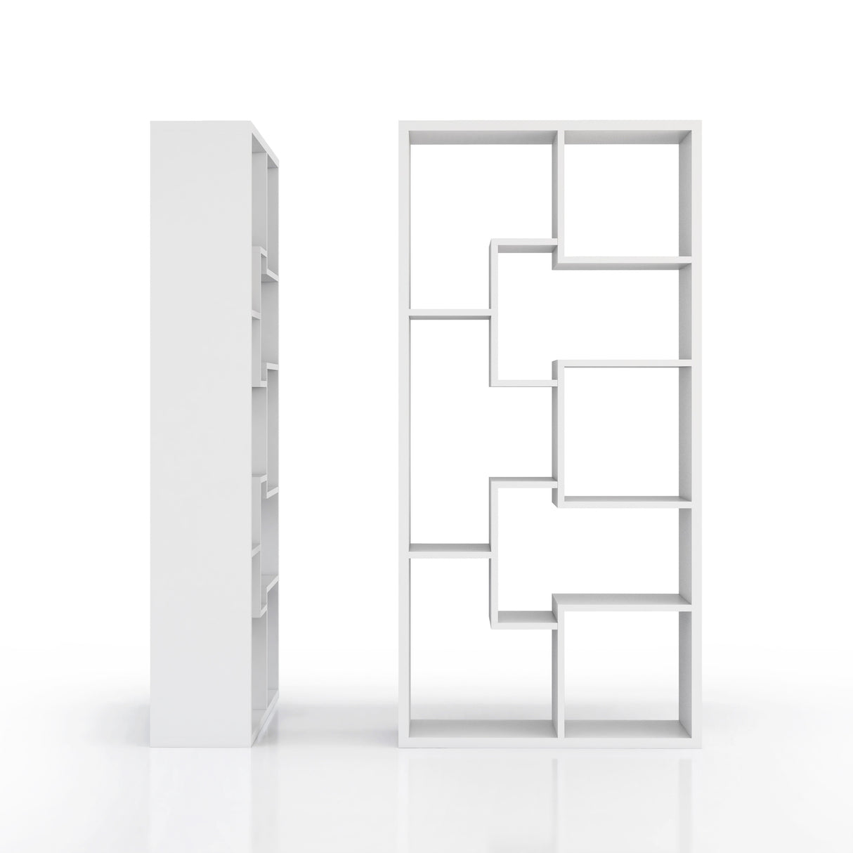 DH BASIC Modern 73-inch 8-Open Shelf Display Bookcase by Denhour