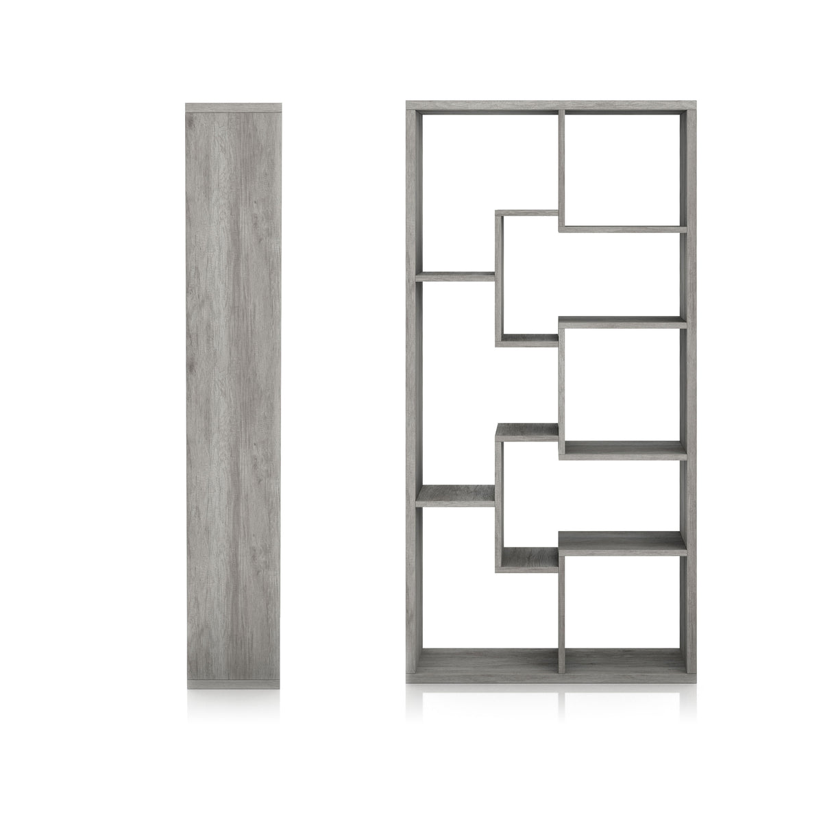 DH BASIC Modern 73-inch 8-Open Shelf Display Bookcase by Denhour