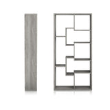 DH BASIC Modern 73-inch 8-Open Shelf Display Bookcase by Denhour