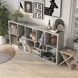 DH BASIC Modern 73-inch 8-Open Shelf Display Bookcase by Denhour