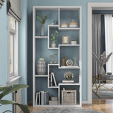 DH BASIC Modern 73-inch 8-Open Shelf Display Bookcase by Denhour