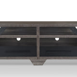 DH BASIC Modern Gray 82" Wide Open Shelf Tiered TV Stand by Denhour