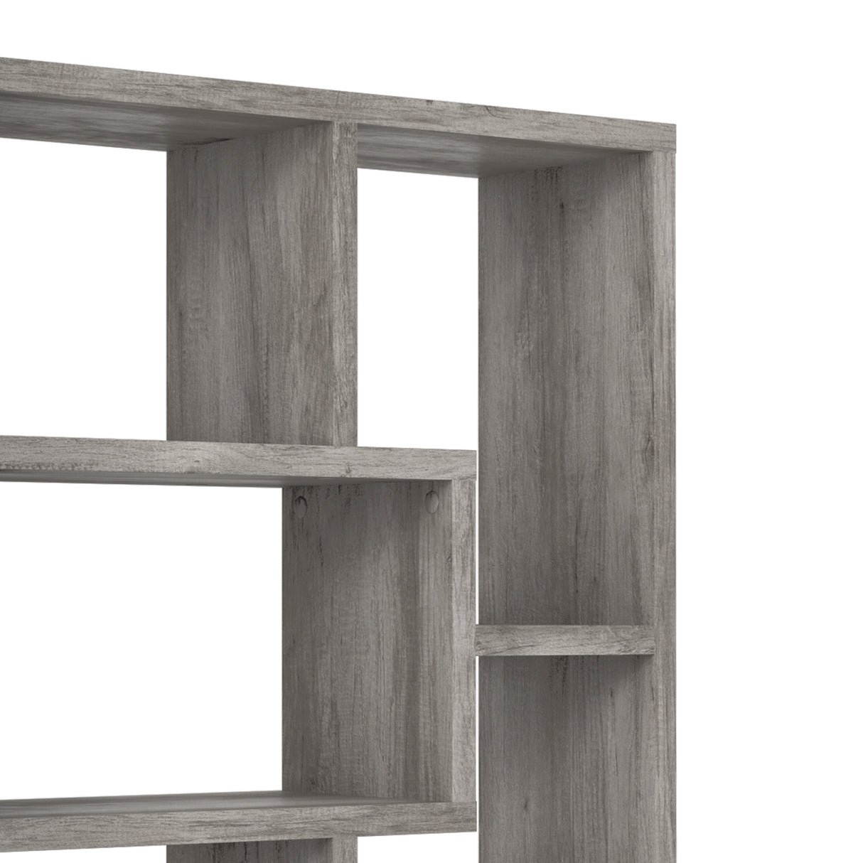 DH BASIC Modern Grey 71-inch 8-Open Shelf Display Bookcase by Denhour