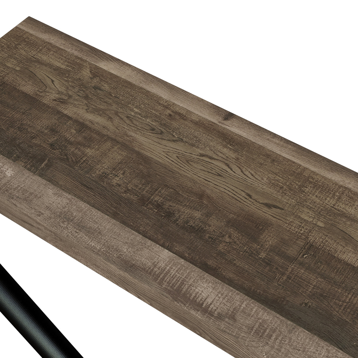 DH BASIC Industrial Reclaimed Oak 50-Inch Metal 1-Tier Wall Shelf by Denhour
