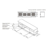 DH BASIC Rustic Reclaimed Oak 69-inch Wide 6-Shelf TV Stand by Denhour