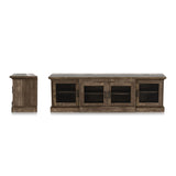 DH BASIC Rustic Reclaimed Oak 69-inch Wide 6-Shelf TV Stand by Denhour