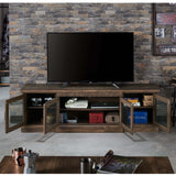 DH BASIC Rustic Reclaimed Oak 69-inch Wide 6-Shelf TV Stand by Denhour