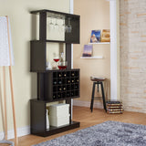 DH BASIC Space Saving 67" Tall Room Divider Bar Cabinet by Denhour