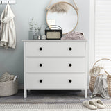 DH BASIC Transitional 34-inch Wide 3-Drawer Neutral Youth Dresser by Denhour