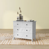 DH BASIC Transitional 34-inch Wide 3-Drawer Neutral Youth Dresser by Denhour