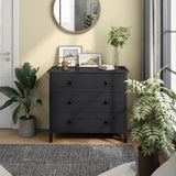 DH BASIC Transitional 34-inch Wide 3-Drawer Neutral Youth Dresser by Denhour