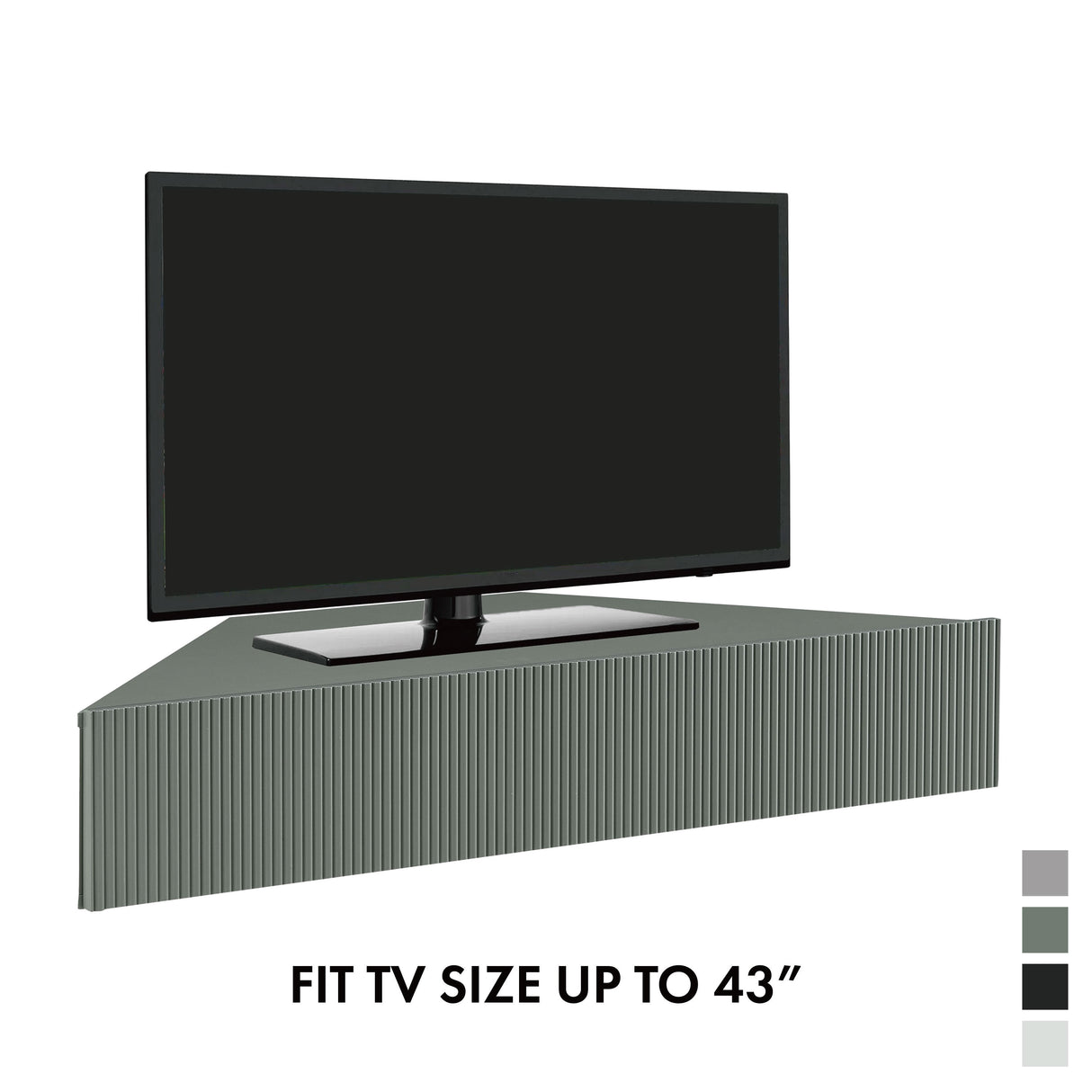 DH BASIC Transitional 47-inch 3-Shelf Corner Floating TV Stand by Denhour