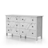 DH BASIC Transitional 53-inch Wide 6-Drawer Neutral Youth Dresser by Denhour
