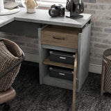 DH BASIC Urban 63-inch Multi-storage L-shape Desk by Denhour