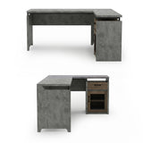 DH BASIC Urban 63-inch Multi-storage L-shape Desk by Denhour