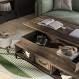 DH BASIC Rustic 47-inch Lift-Top Coffee Table with Storage