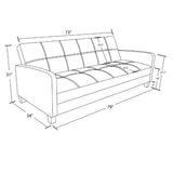 DHP Delaney Brown Sofa Sleeper