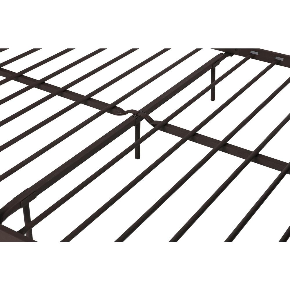 DHP Vintage Brown Metal and Upholstered Queen Bed