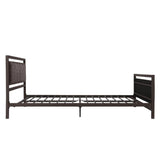 DHP Vintage Brown Metal and Upholstered Queen Bed