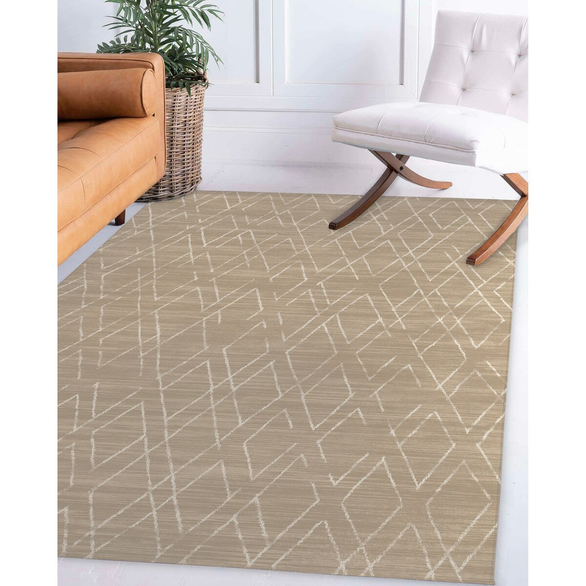 DIAMOND HATCH NATURAL Area Rug By Kavka Designs
