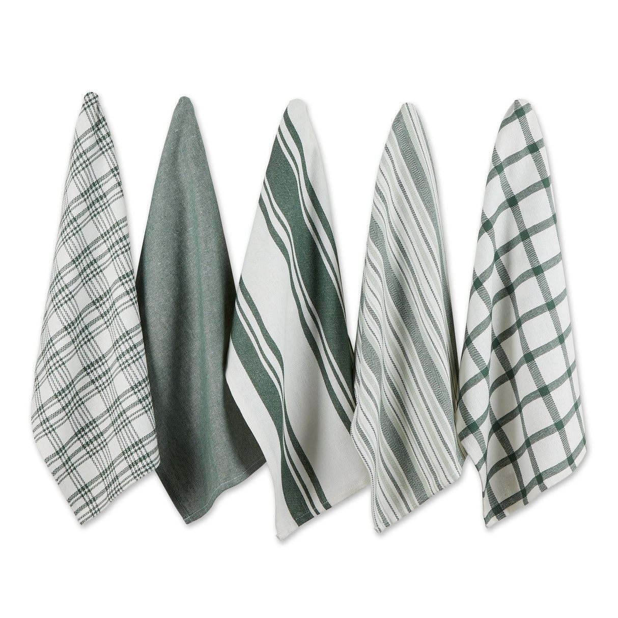 DII Assorted Woven Dishtowels (Set of 5)