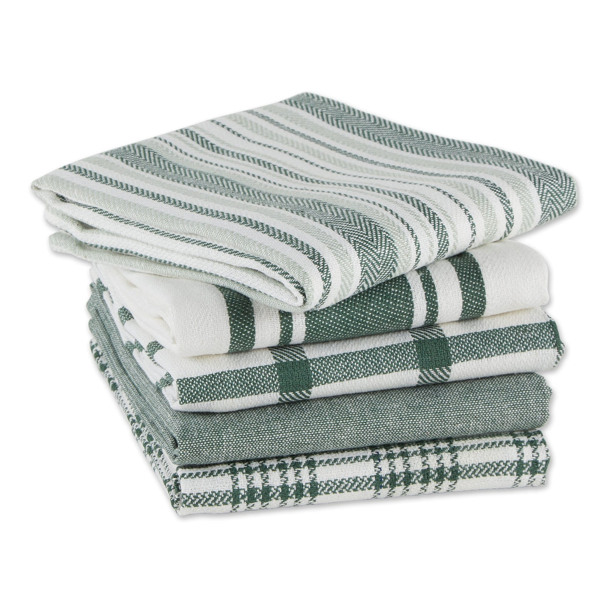 DII Assorted Woven Dishtowels (Set of 5)