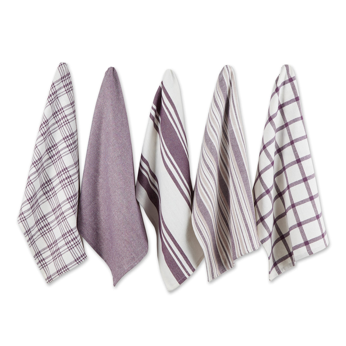 DII Assorted Woven Dishtowels (Set of 5)