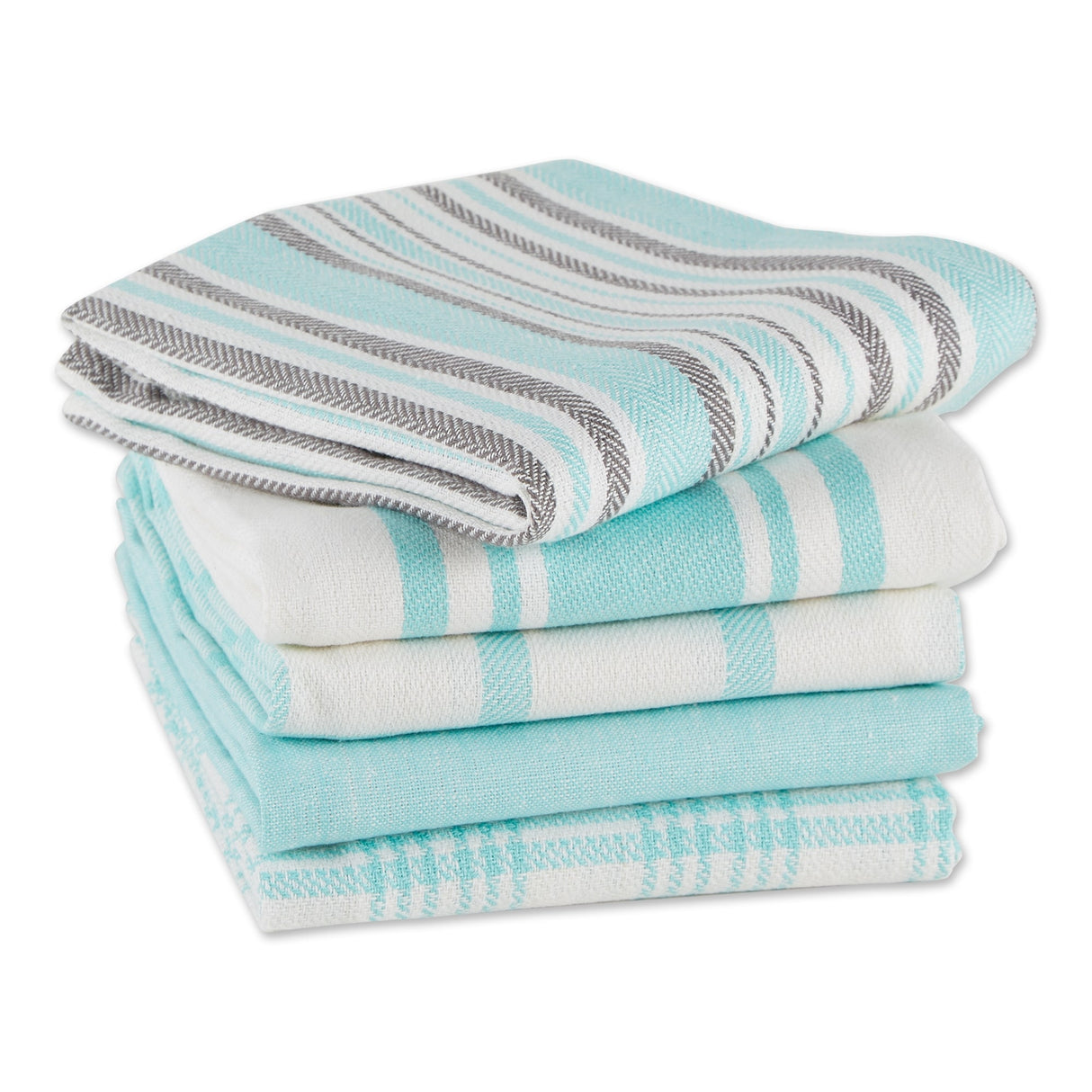DII Assorted Woven Dishtowels (Set of 5)