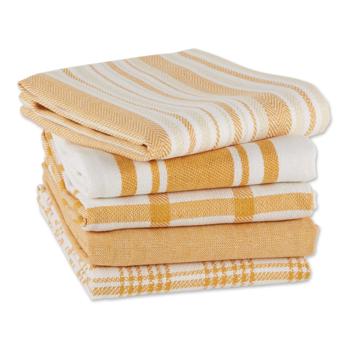 DII Assorted Woven Dishtowels (Set of 5)