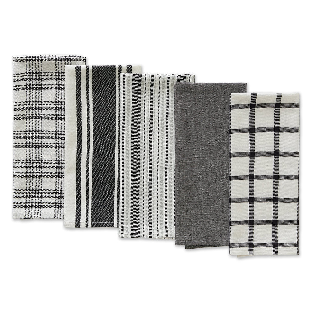 DII Assorted Woven Dishtowels (Set of 5)