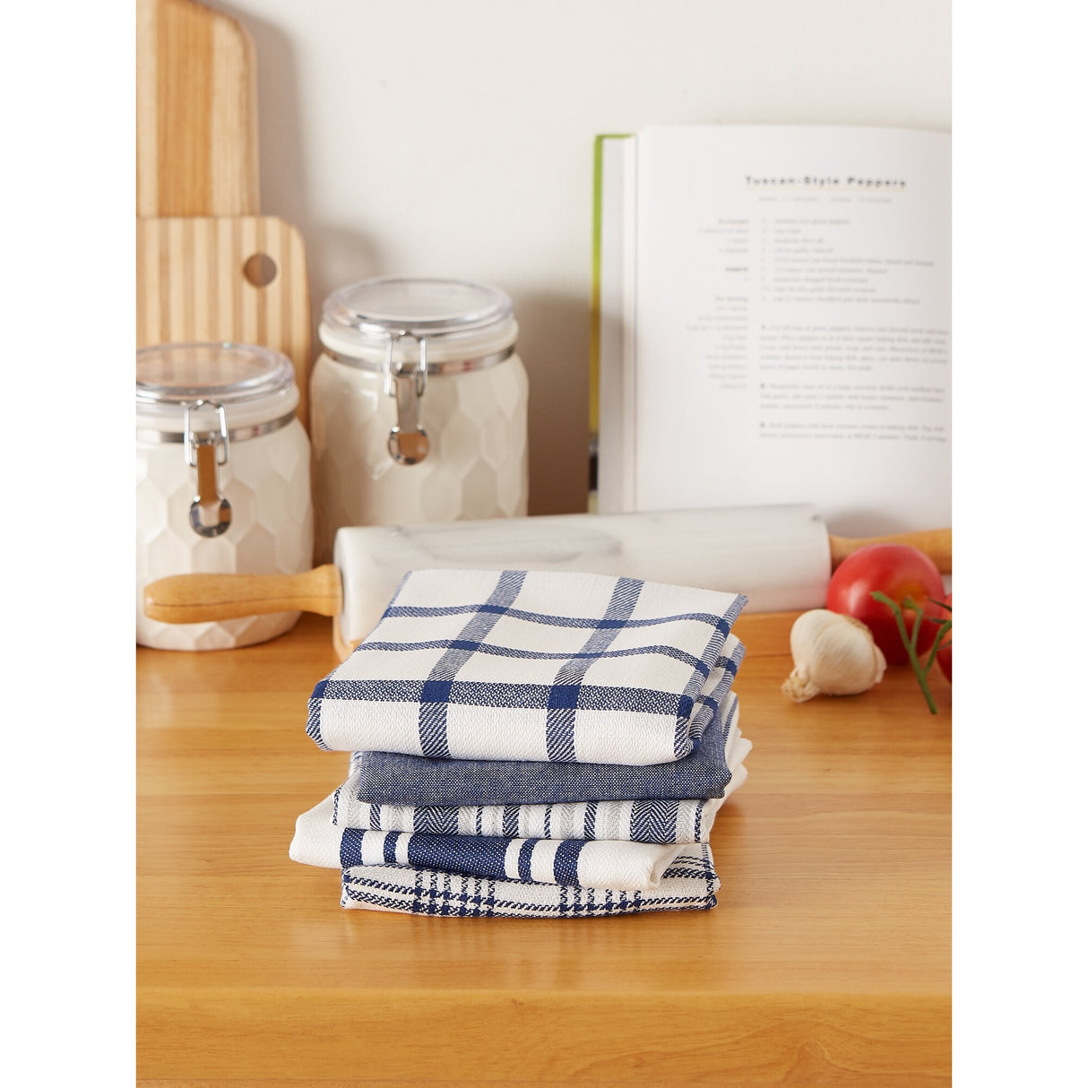 DII Assorted Woven Dishtowels (Set of 5)
