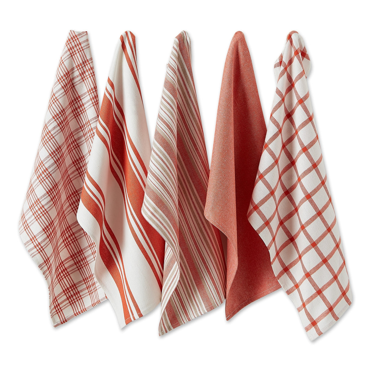 DII Assorted Woven Dishtowels (Set of 5)