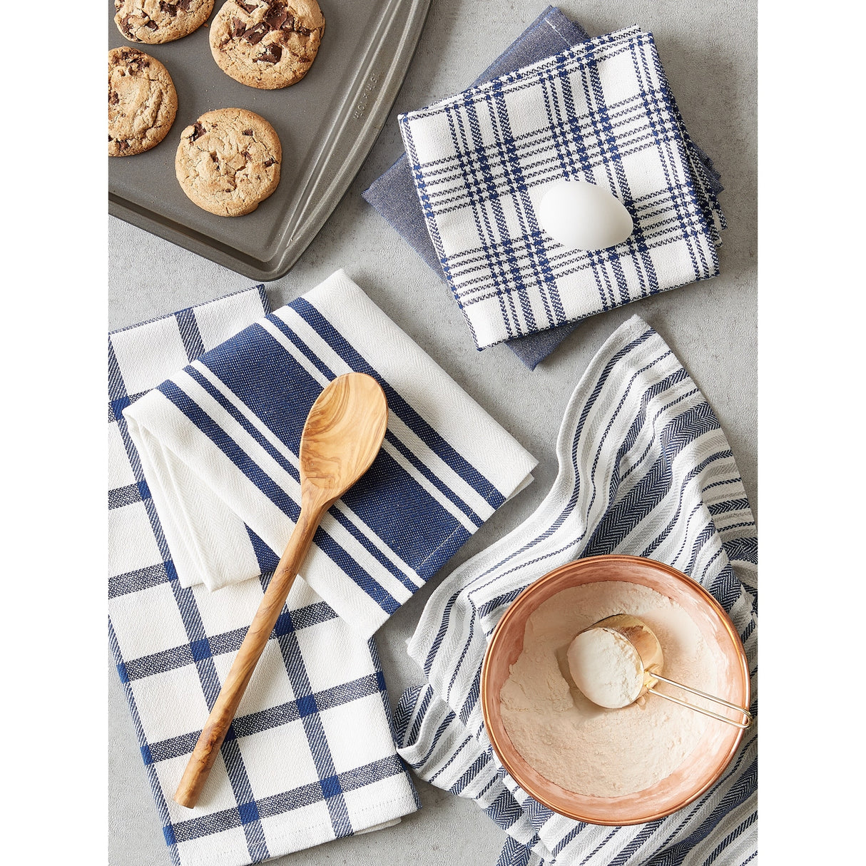 DII Assorted Woven Dishtowels (Set of 5)