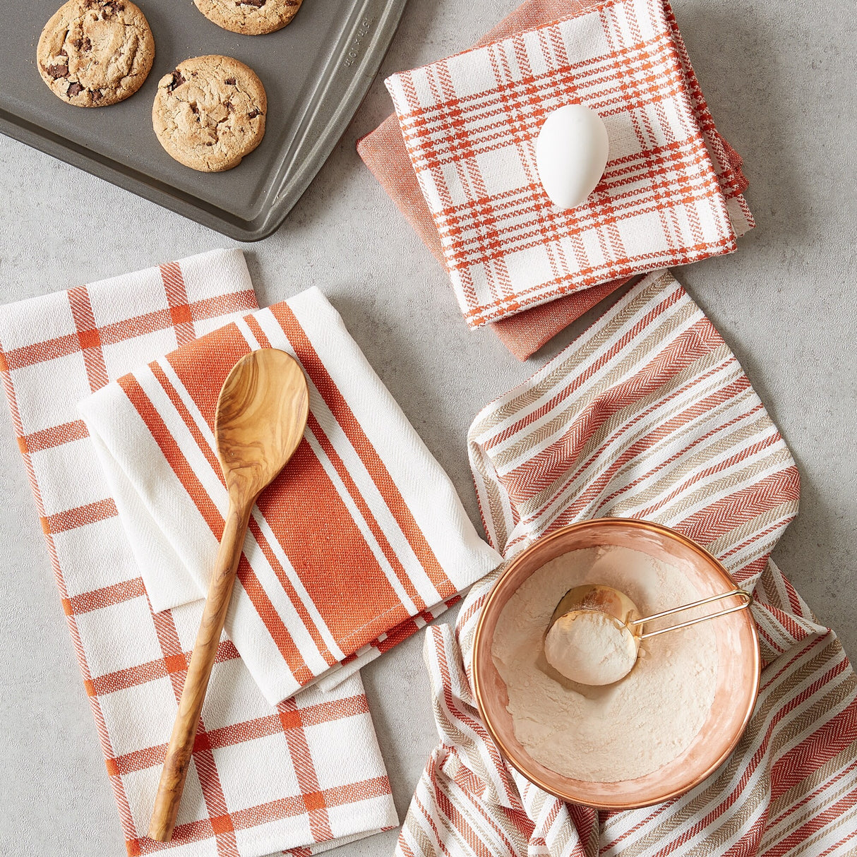 DII Assorted Woven Dishtowels (Set of 5)