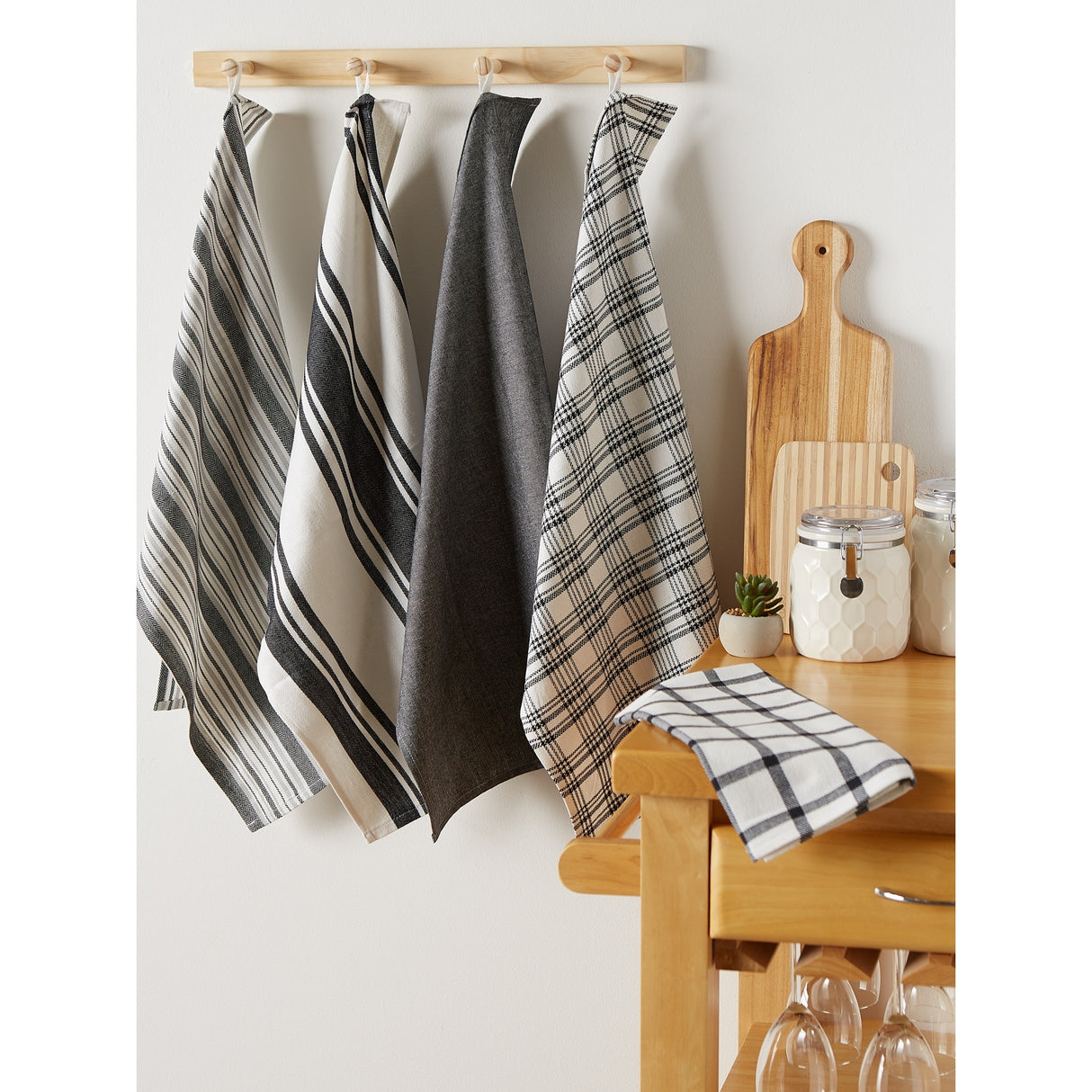 DII Assorted Woven Dishtowels (Set of 5)
