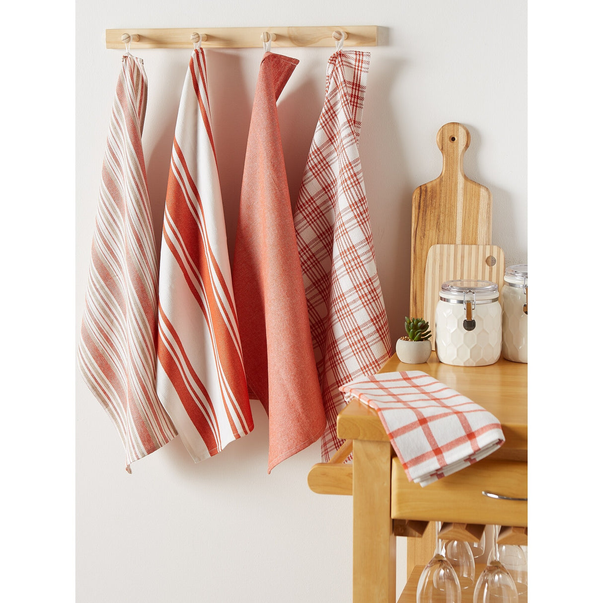 DII Assorted Woven Dishtowels (Set of 5)