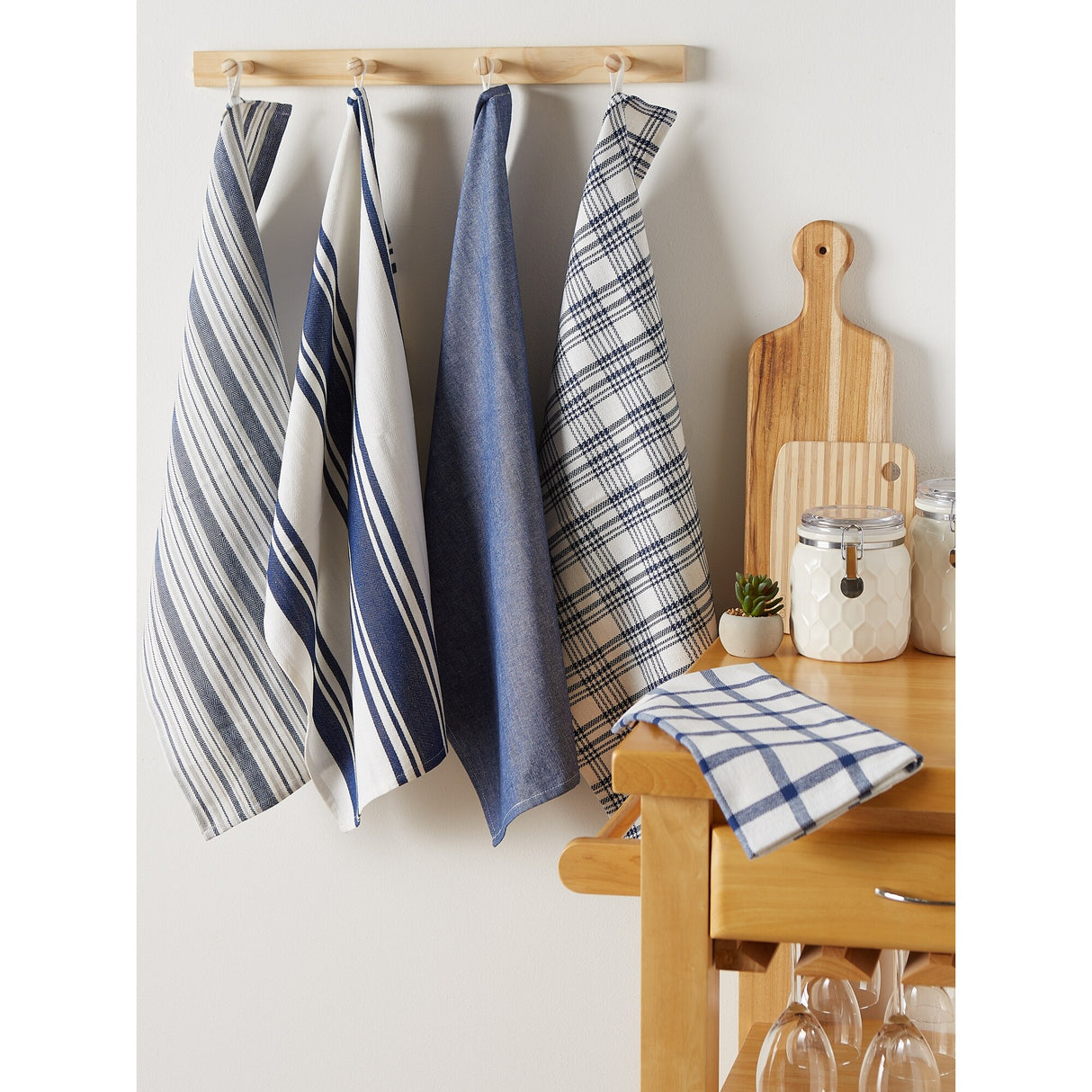 DII Assorted Woven Dishtowels (Set of 5)
