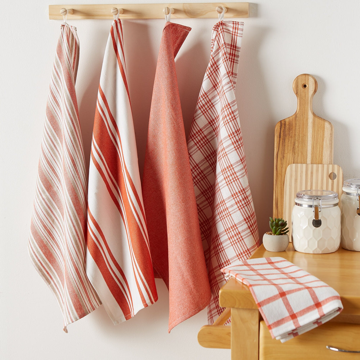 DII Assorted Woven Dishtowels (Set of 5)