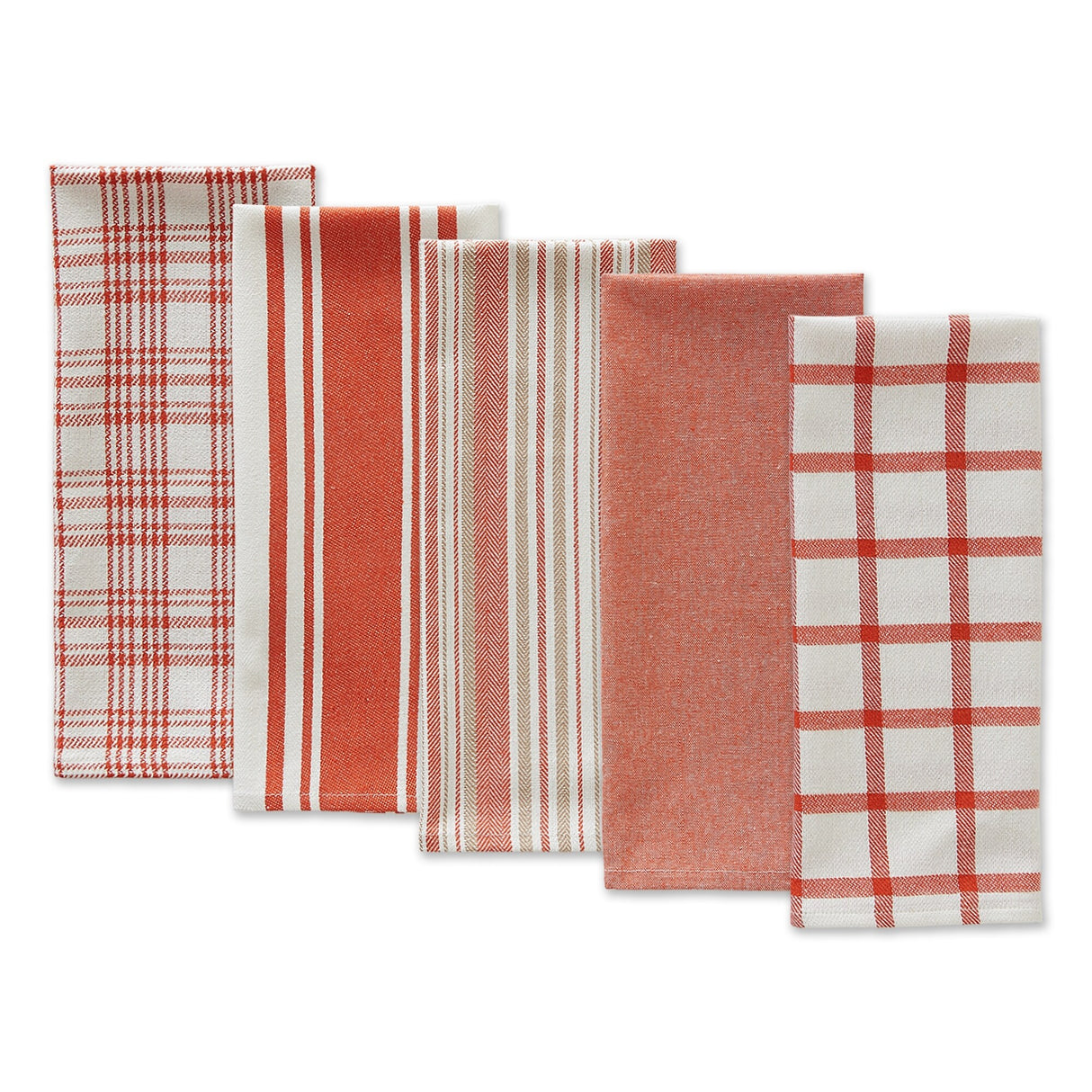 DII Assorted Woven Dishtowels (Set of 5)