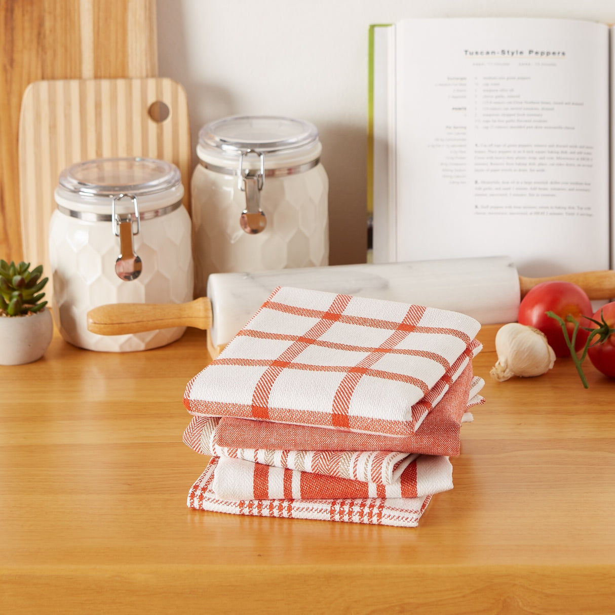 DII Assorted Woven Dishtowels (Set of 5)