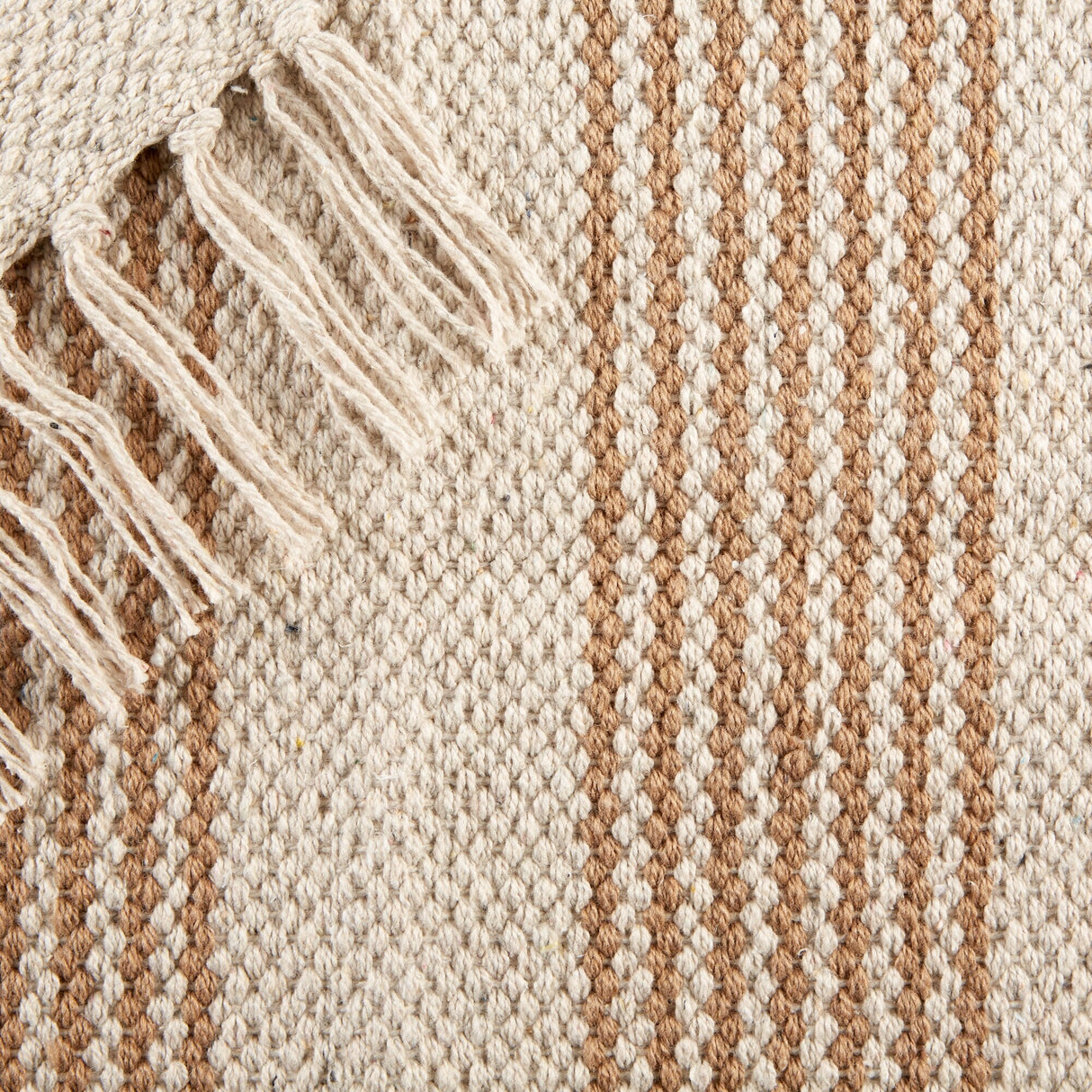 DII Black Ticking Stripe Hand-Loomed Rug 2x3 Ft - 24.0 In. L X 36.0 In. W X 0.2 In. H