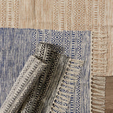 DII Black Ticking Stripe Hand-Loomed Rug 2x3 Ft - 24.0 In. L X 36.0 In. W X 0.2 In. H