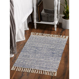 DII Black Ticking Stripe Hand-Loomed Rug 2x3 Ft - 24.0 In. L X 36.0 In. W X 0.2 In. H