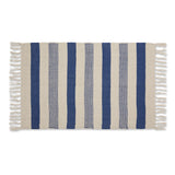 DII Black Ticking Stripe Hand-Loomed Rug 2x3 Ft - 24.0 In. L X 36.0 In. W X 0.2 In. H