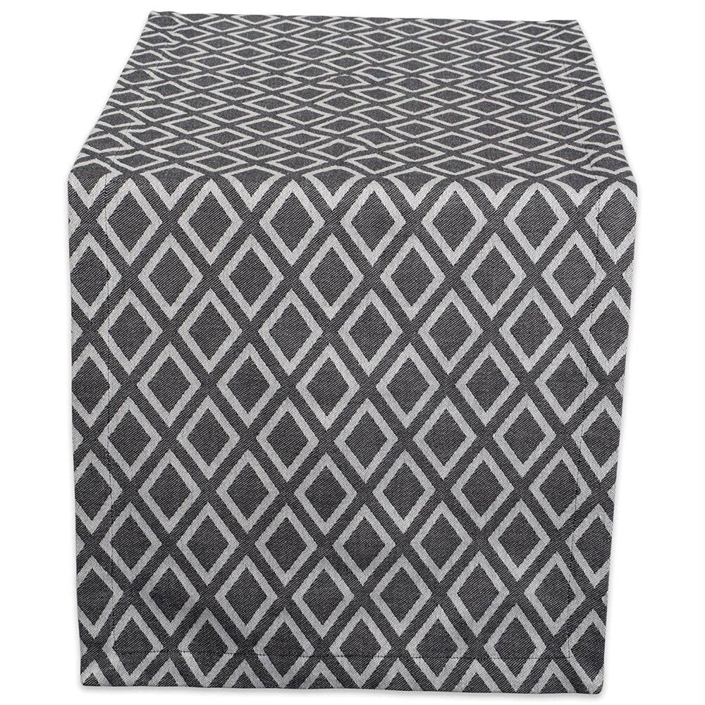 DII Black & White Table Runner