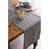 DII Black & White Table Runner