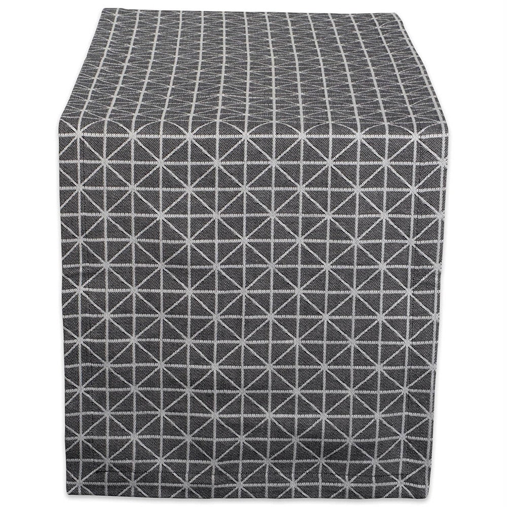 DII Black & White Table Runner