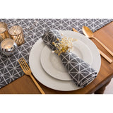 DII Black & White Table Runner