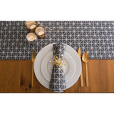 DII Black & White Table Runner