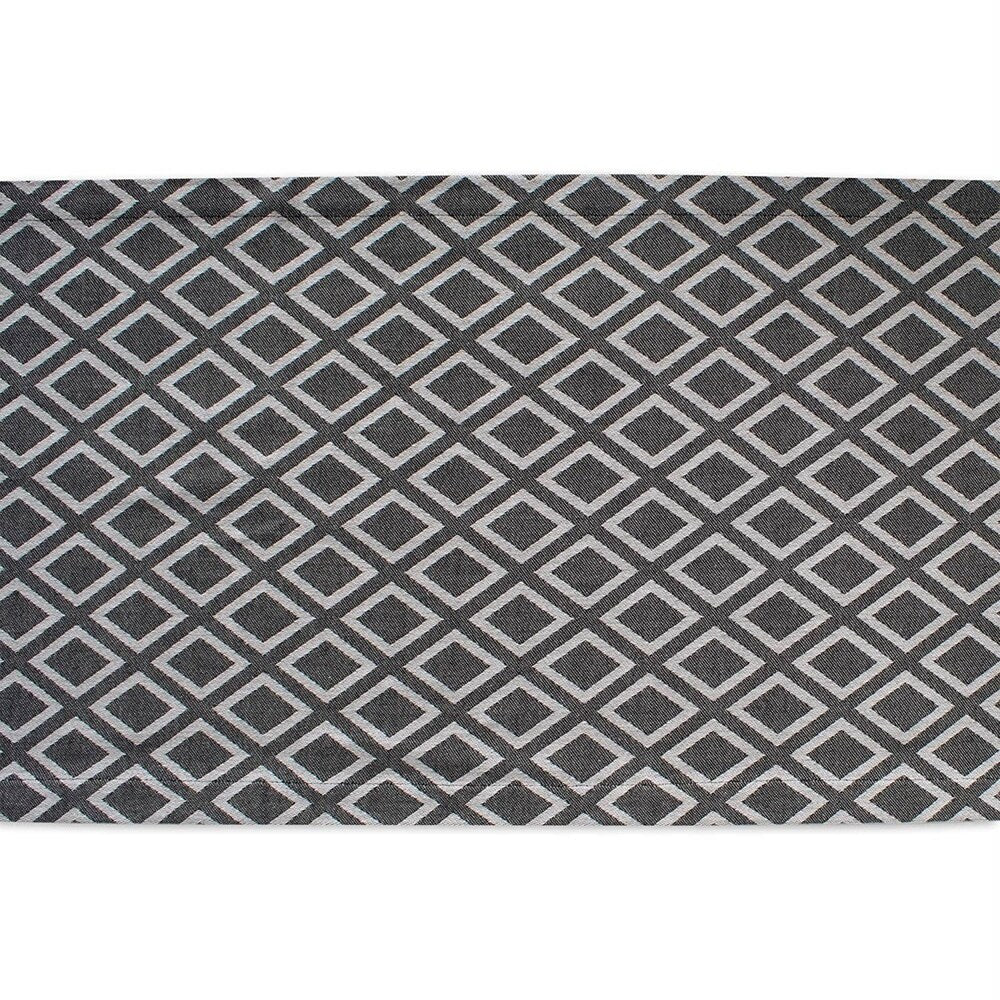 DII Black & White Table Runner